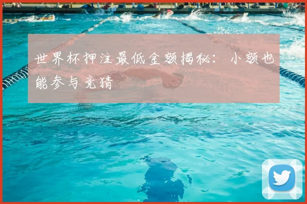 世界杯押注最低金额揭秘:小额也能参与竞猜